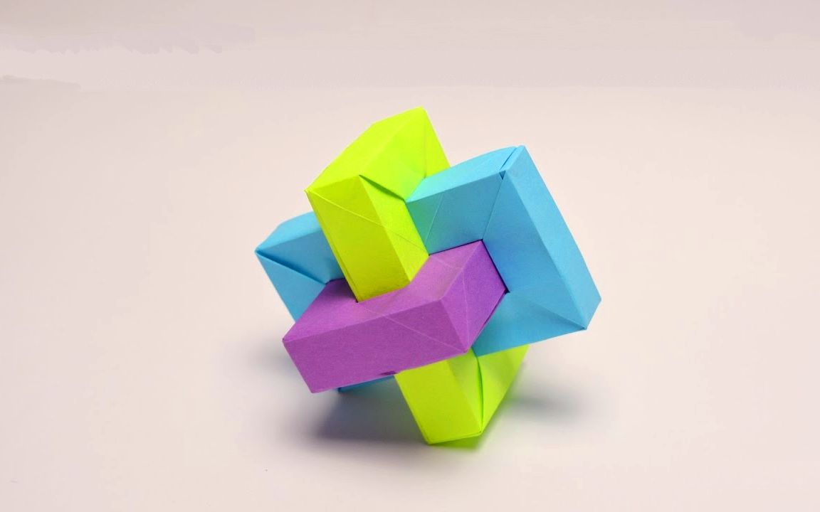 聪明人的折纸玩具孔明锁好玩又有创意挑战在10分钟内折出它