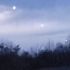 农村郊区看到的三枚球体发光UFO！