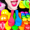 Jane ASMR RAINBOW DESSERT, EDIBLE SPOON, PARFAIT EATING