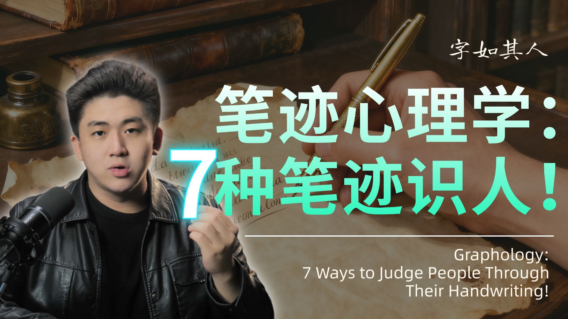笔迹心理学 : 七种字迹特征识人！