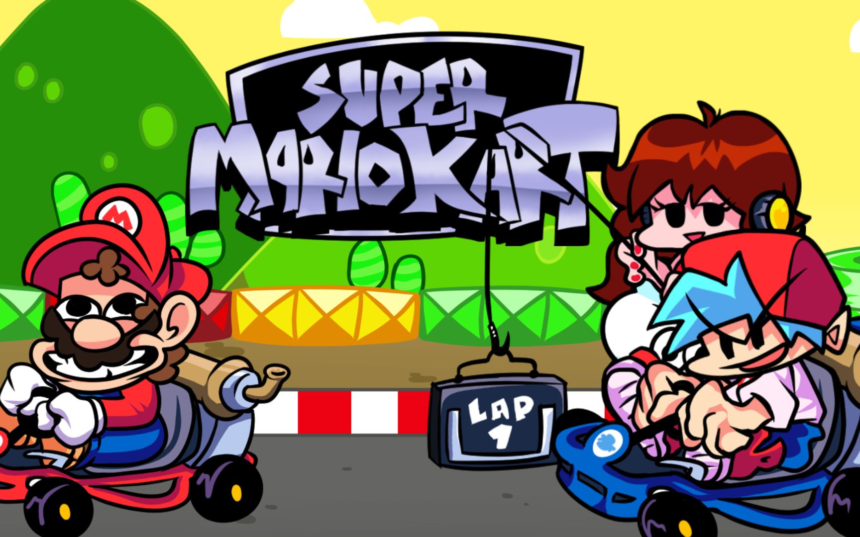 FNF模组 Vs Super Mario Kart Demo版流程