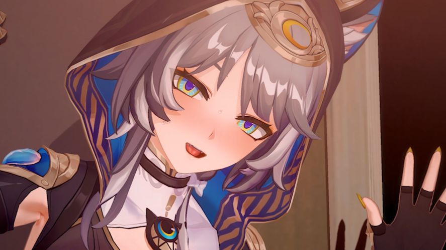 What's the little kitten doing?