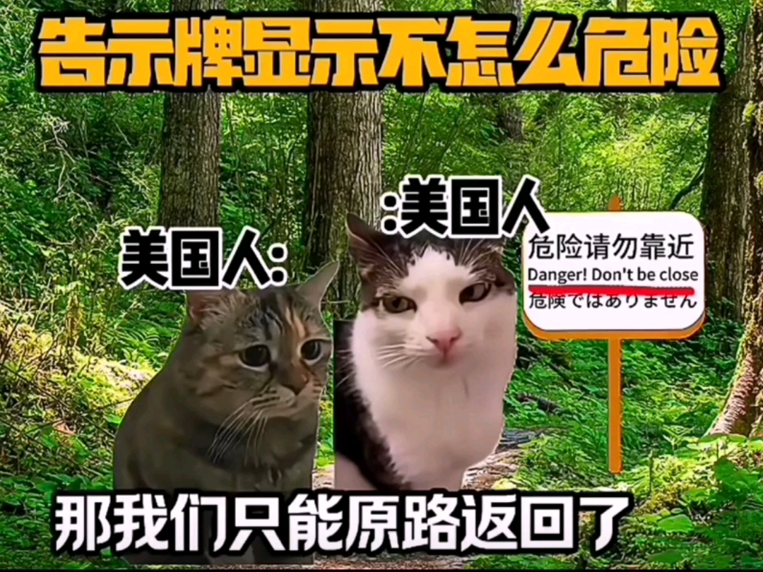 告示牌显示不怎么危险
