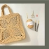 TA3钩织教程-日本杂志同款-夏日拉菲草菠萝花纹手提包包（上集）