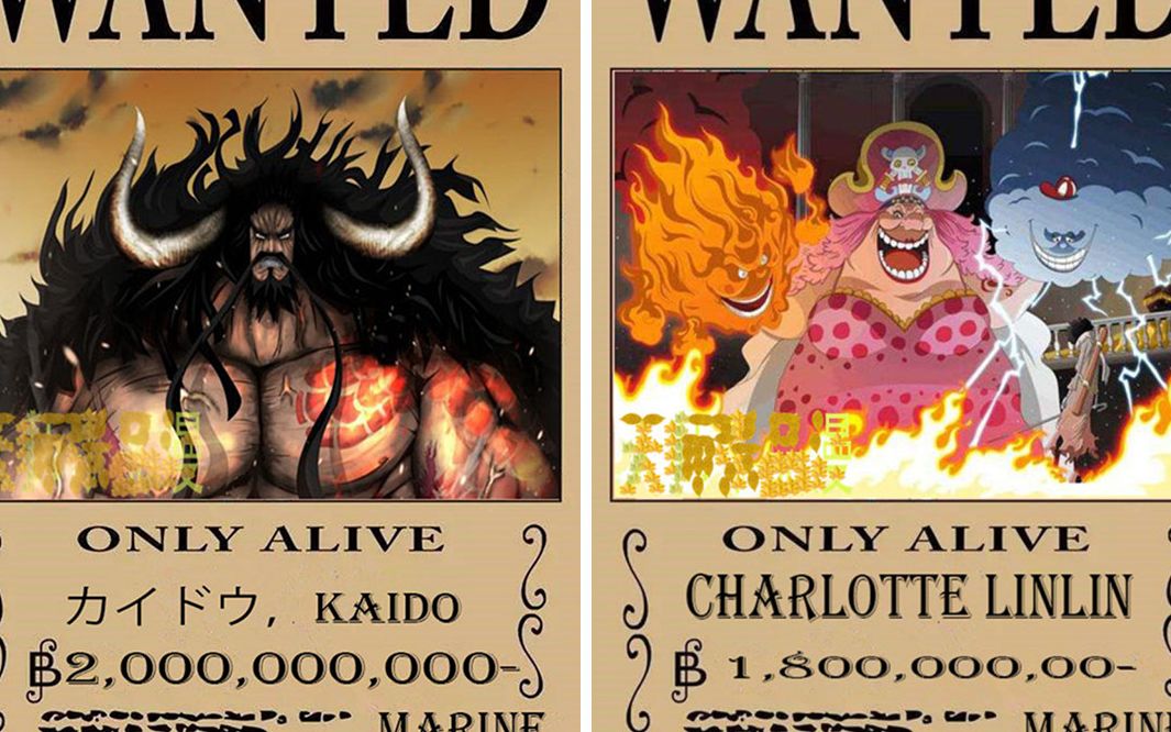 海贼王中新四皇赏金曝光,凯多20亿,黑胡子有九