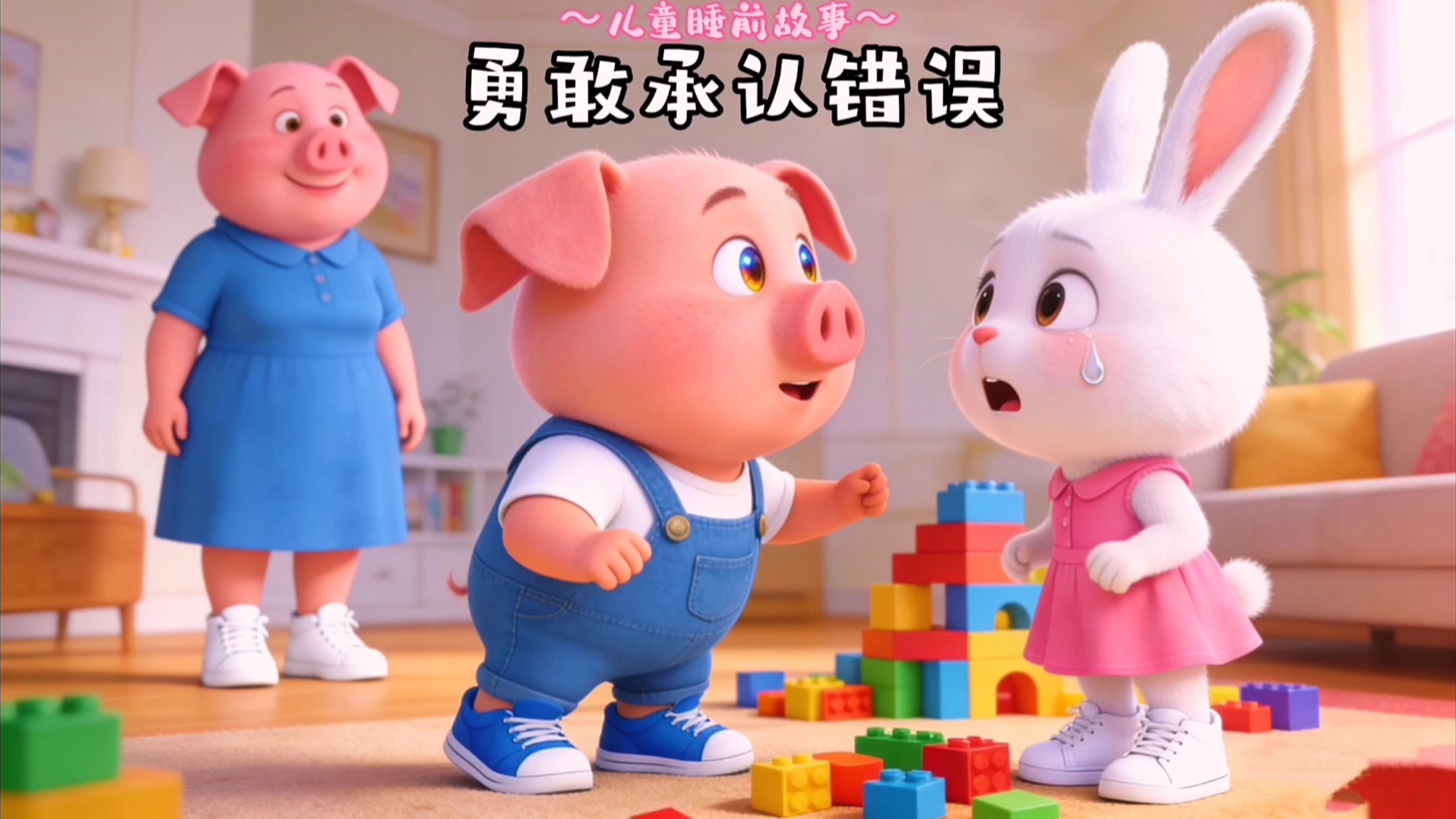 3-6岁儿童睡前绘本故事《勇敢承认错误》