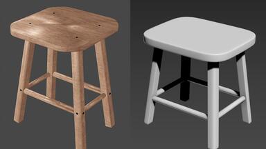 【3dmax建模】零基础小板凳建模，<em class="keyword">家具</em>建模完整案例，单体模型制作教程