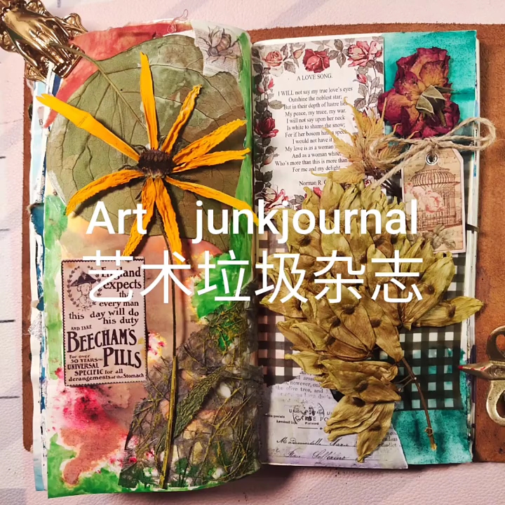 植物集 | 艺术垃圾杂志 art junkjournal哔哩哔哩bilibili