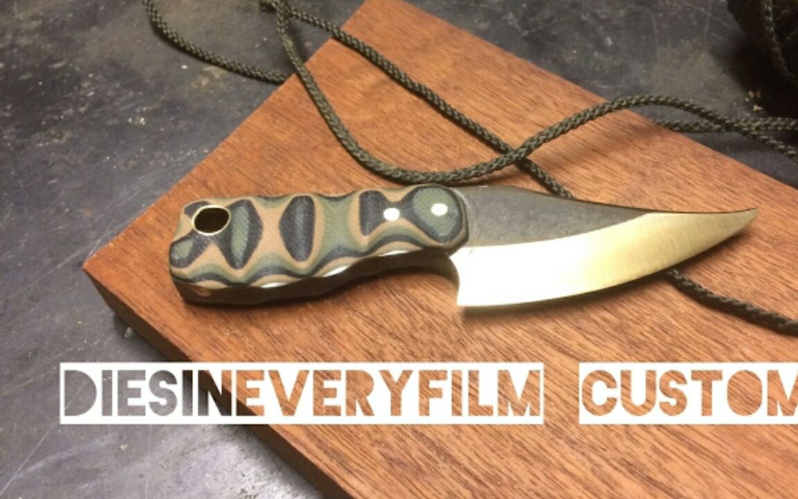 mini bowie neck knife - knife making