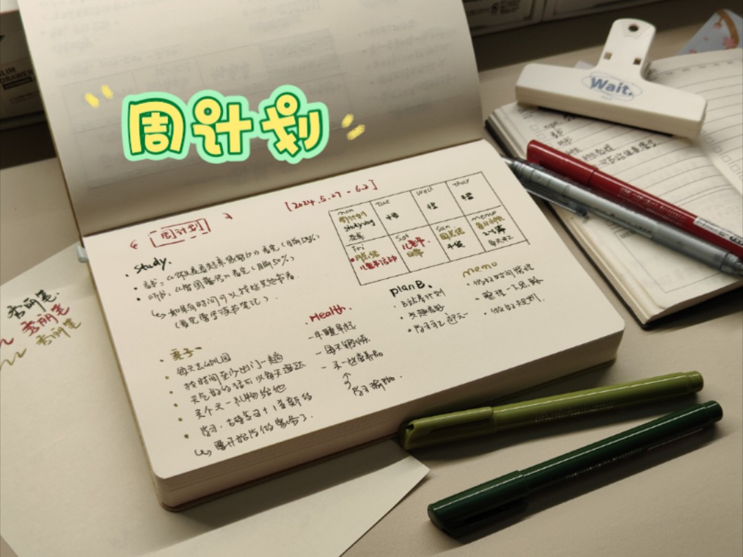 【极简手帐】周计划✨新笔写字更好看啦