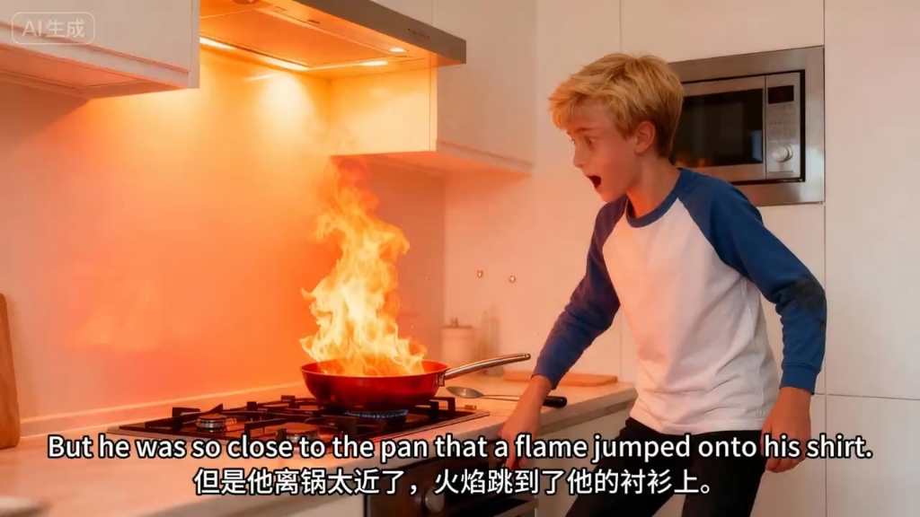 人教八下unit2 1b a cooking accident课文视频