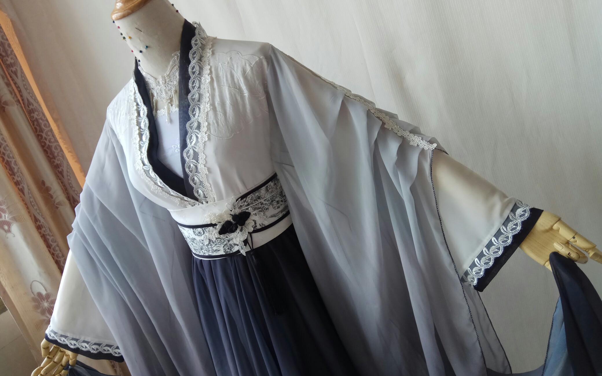 【教程篇四】水墨舞衣,古装cos服流苏腰封制作过程,教程