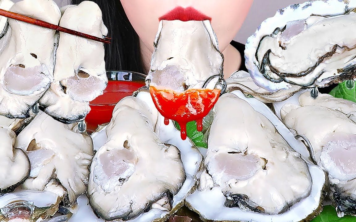 【Hongyu】生蚝，新鲜海鲜，吃牡蛎，开牡蛎
