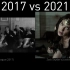 正义联盟2017VS2021 ，神奇女侠伦敦战斗场景横向对比