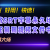 合并视频和SRT字幕，全网最好用的方法