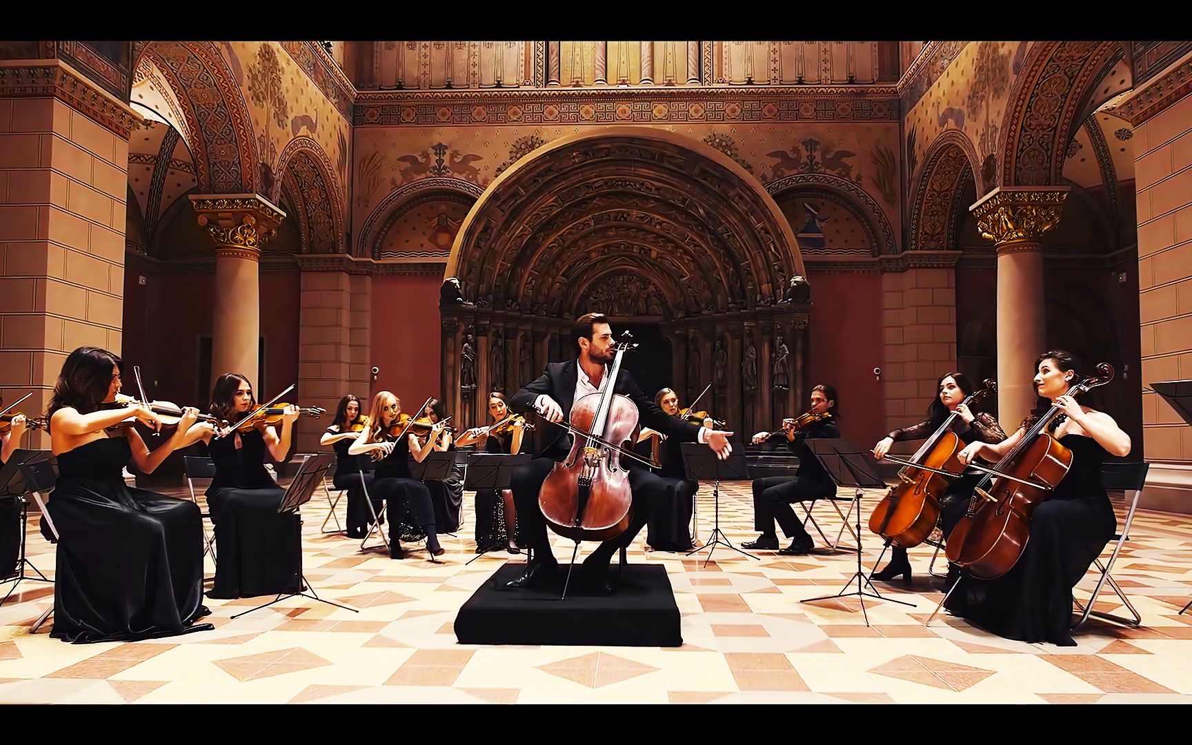 巴赫《G弦上的咏叹调》，大提琴家豪瑟演奏，唯美画质，视听享受！