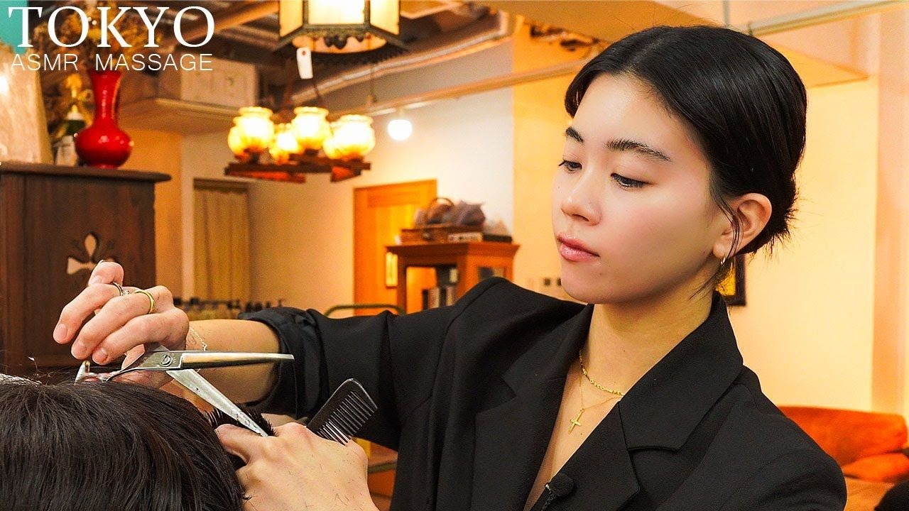 ASMR 在东京 | 理发 & 舒缓头部按摩, 洗发缓解压力
