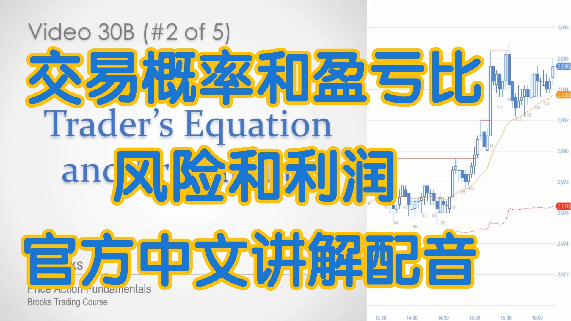 价格行为学 - 30B交易概率 盈亏比 风险和利润 数学期望和概率 - 官方中文配音 AL Brooks阿尔布鲁克斯 ACE COOPER木南