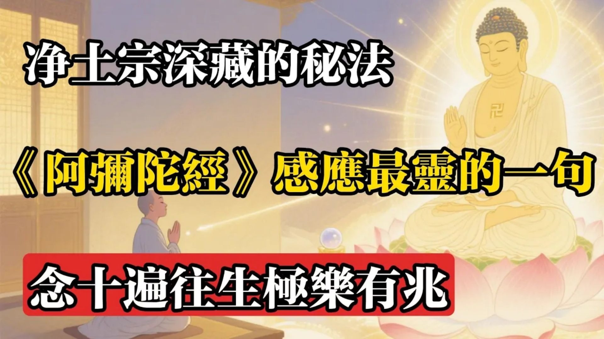 凈土宗深藏的秘法：《阿彌陀經》感應最靈的一句，念十遍往生極樂有兆!#佛教 #佛法 #佛教玄學 #佛教智慧 #佛學知識 #佛學智慧 #修心修行 #佛教文化 #禪悟