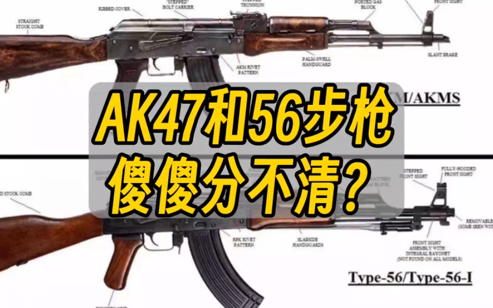 为啥还有人分不清AK47和56式自动步枪，只要掌握以下67点。。。从此告别小白兔