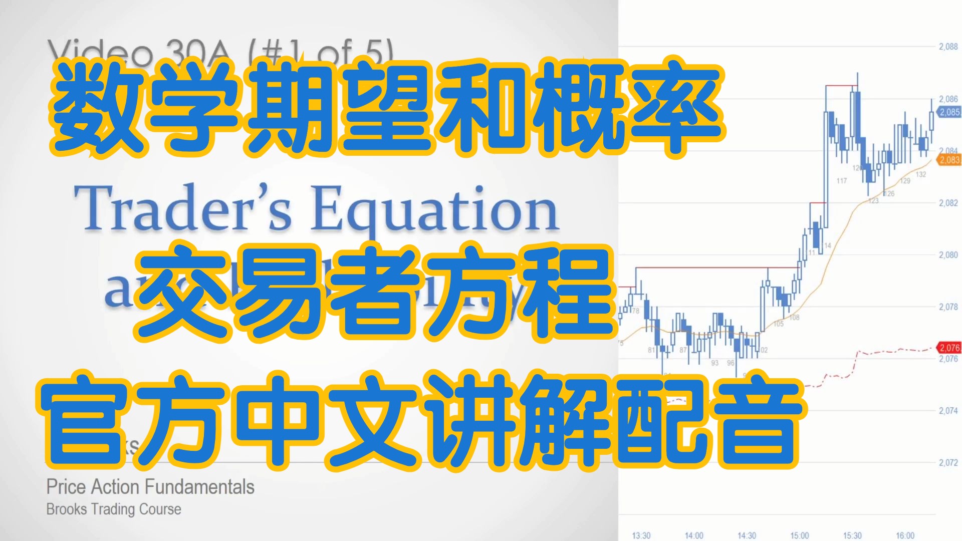 价格行为学 - 30A交易者方程 数学期望和概率 - 官方中文配音 AL Brooks阿尔布鲁克斯 ACE COOPER木南