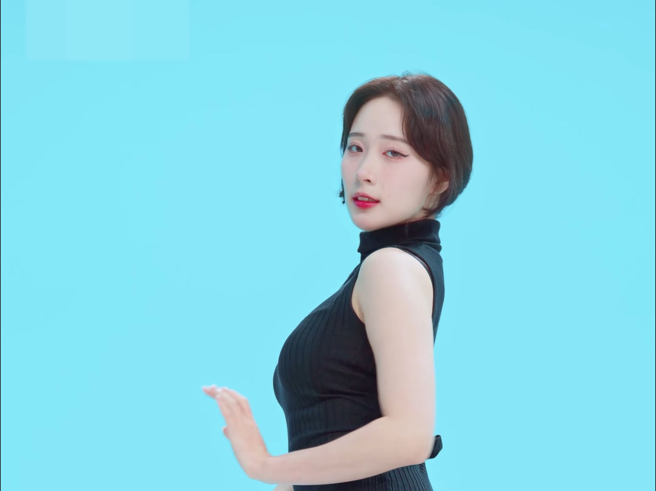 郑仁 miniskirt 毛衣裙