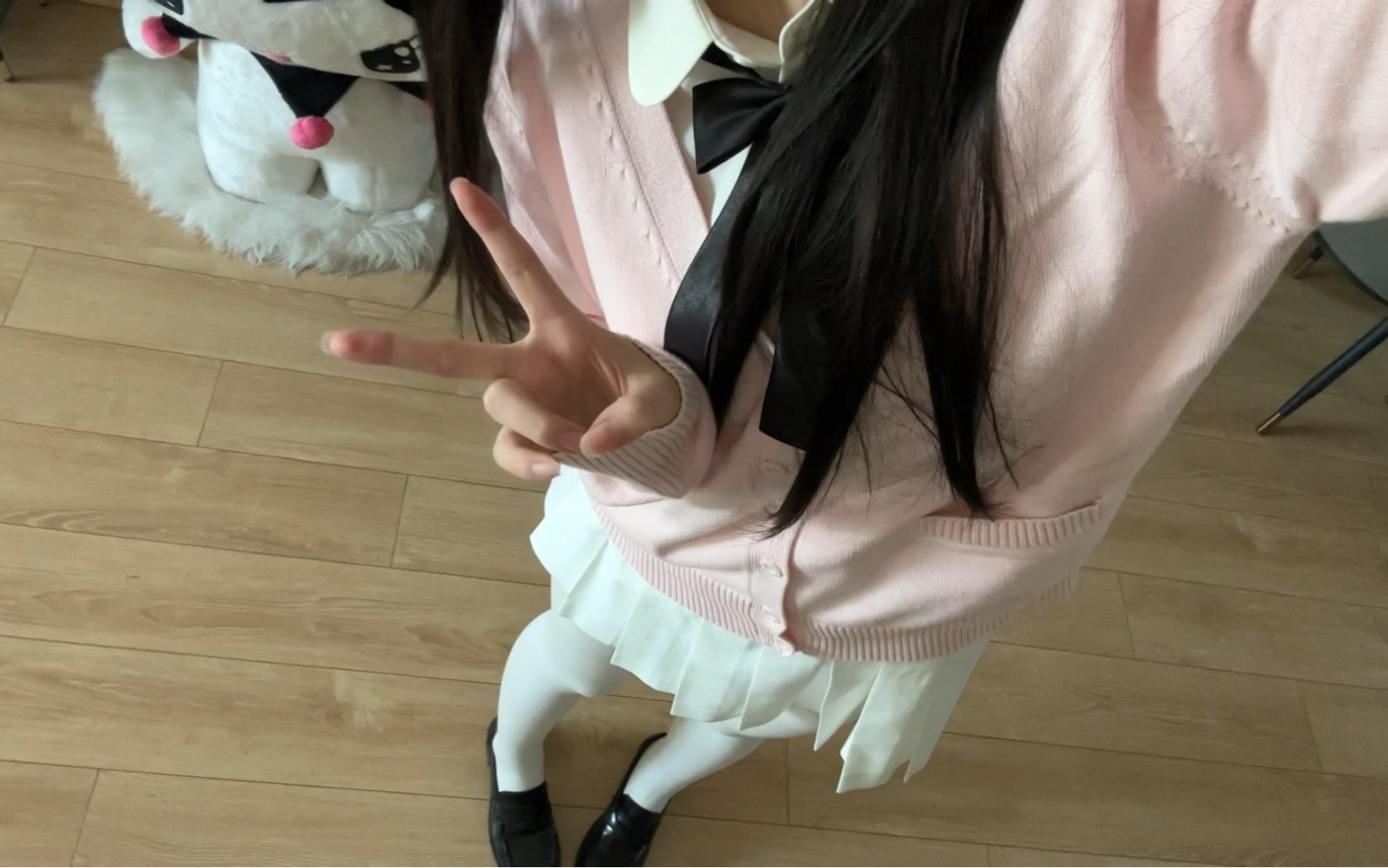 Sweet girl jk white socks so sweet!