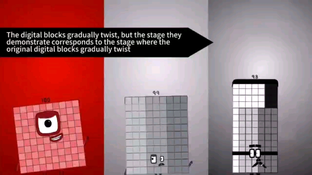 数字方块反向扭曲但是他们演示的阶段对应原版扭曲的阶段1（因为是拿100个视频拼接而成的，所以是有瑕疵的）