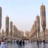 沙特麦加清真寺的科幻变型伞