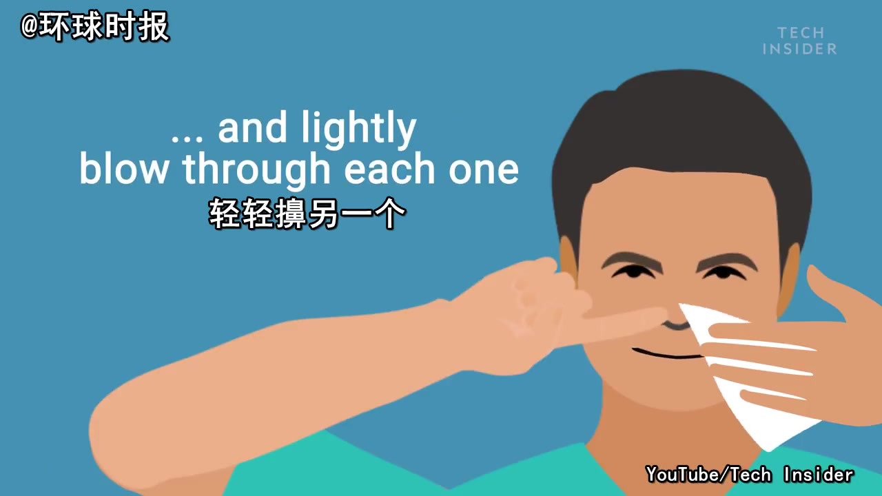 来,今天教你们如何正确的擤鼻涕→ω