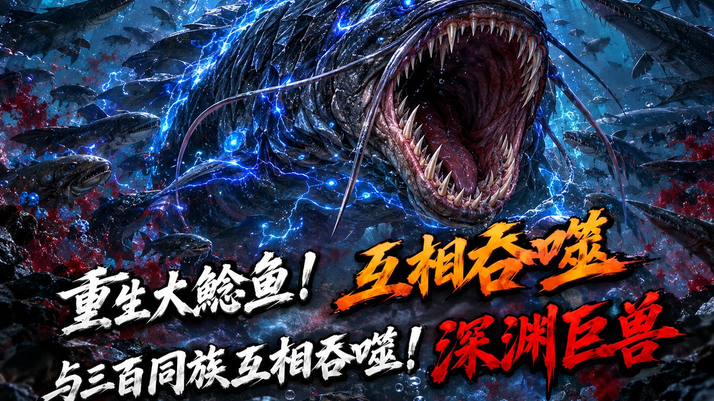 【抢先看】重生为大嘴鲶鱼，开局被博主丢进鱼缸搏斗！靠吞噬能力，突破种族桎梏！一步步成为深渊巨兽！