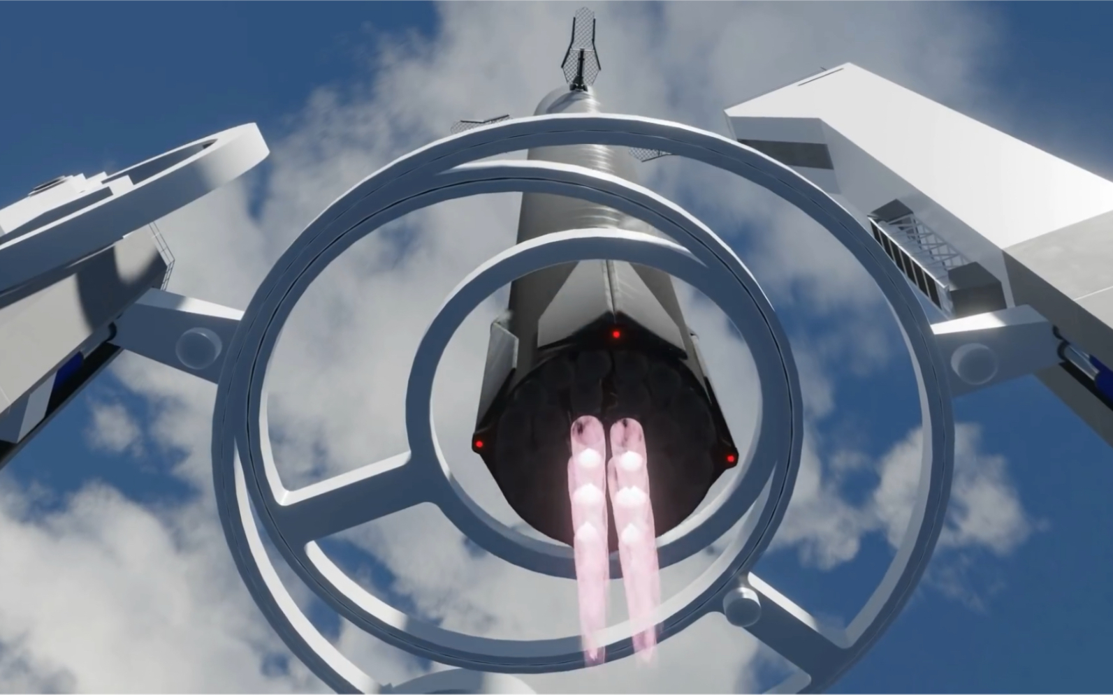 SpaceX星舰海上平台回收设想 CG