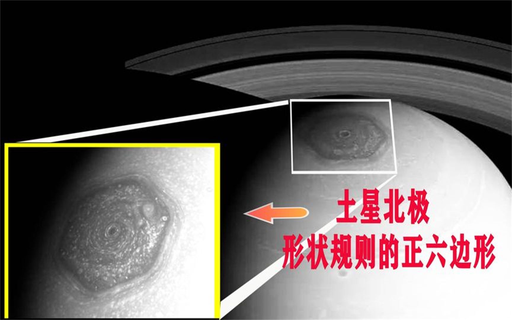 土星北极存在一个巨大的六边形,如此规则的图案,真是自然形成?