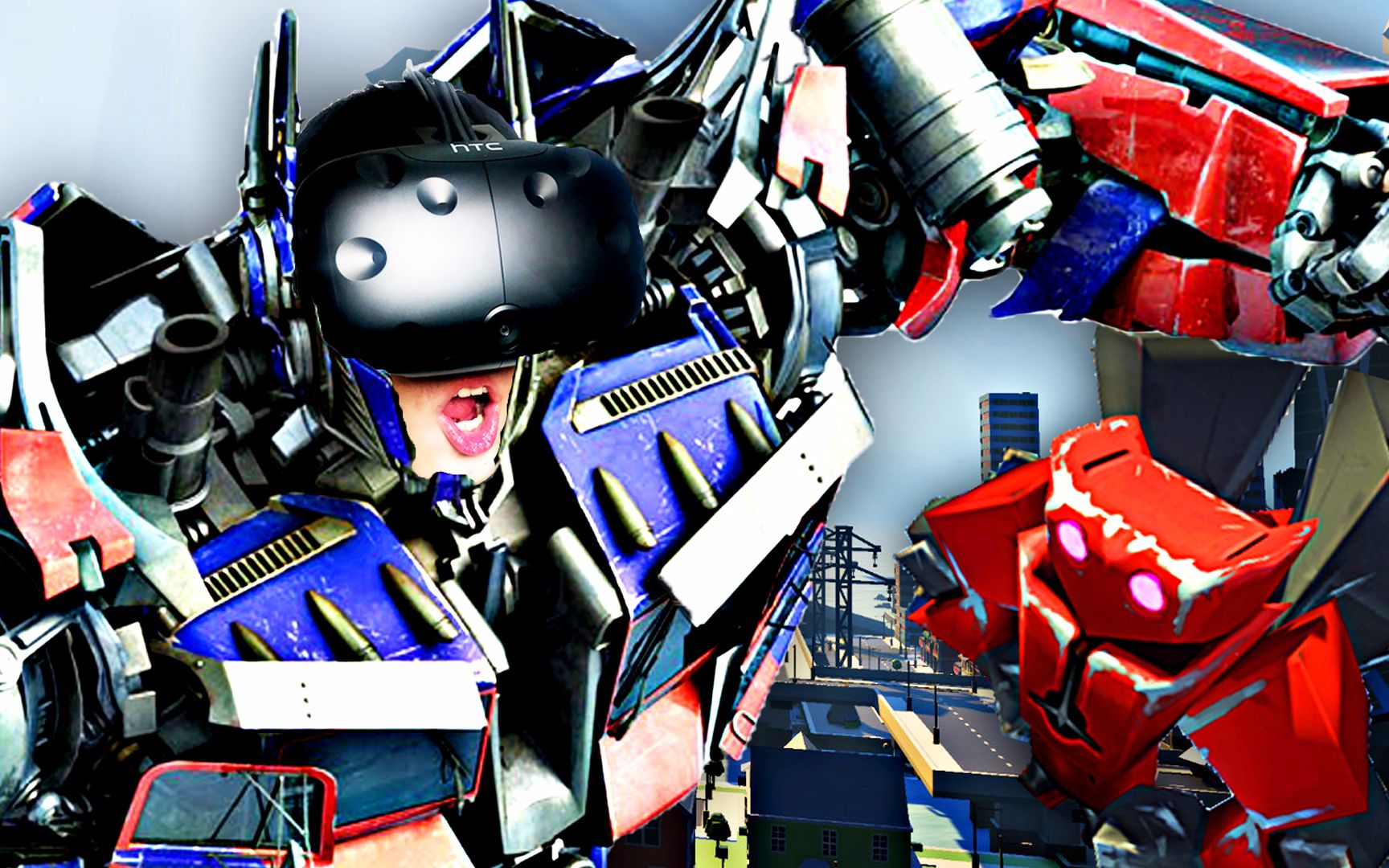 【屌德斯解说】 VR巨型机器人模拟器 变身变形金刚霸天虎用各种高科技武器毁灭地球！