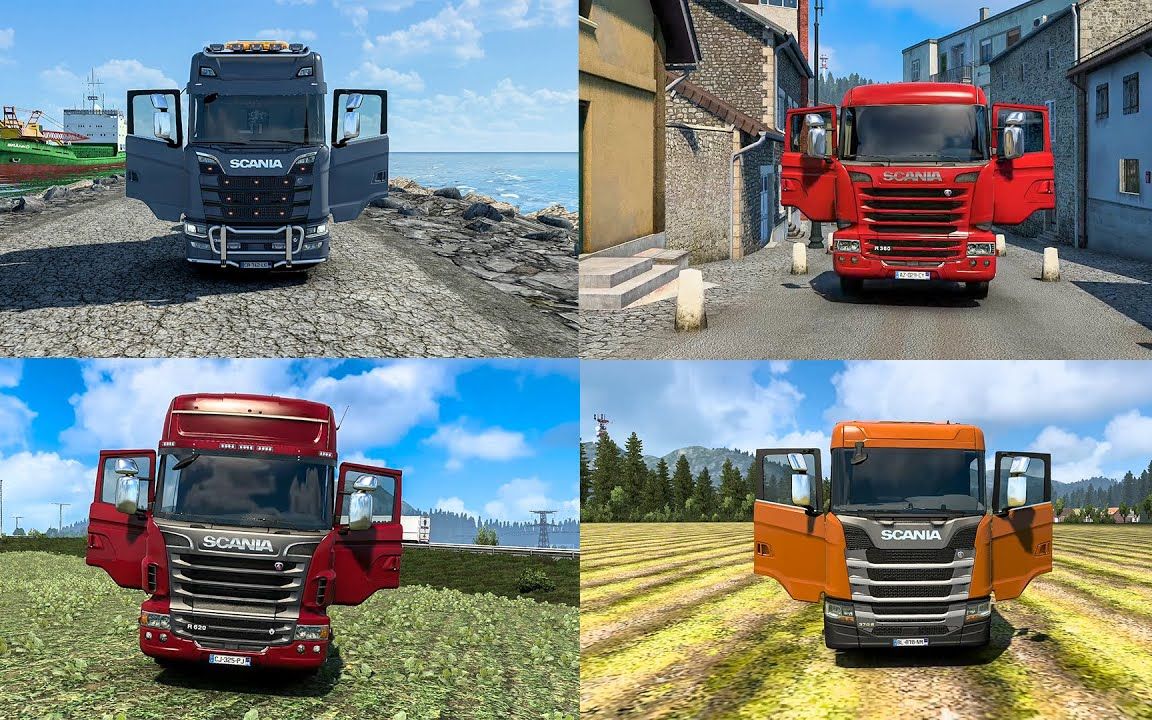 youtube欧卡2mod斯堪尼亚卡车车门动画模块allscaniatrucksdoor