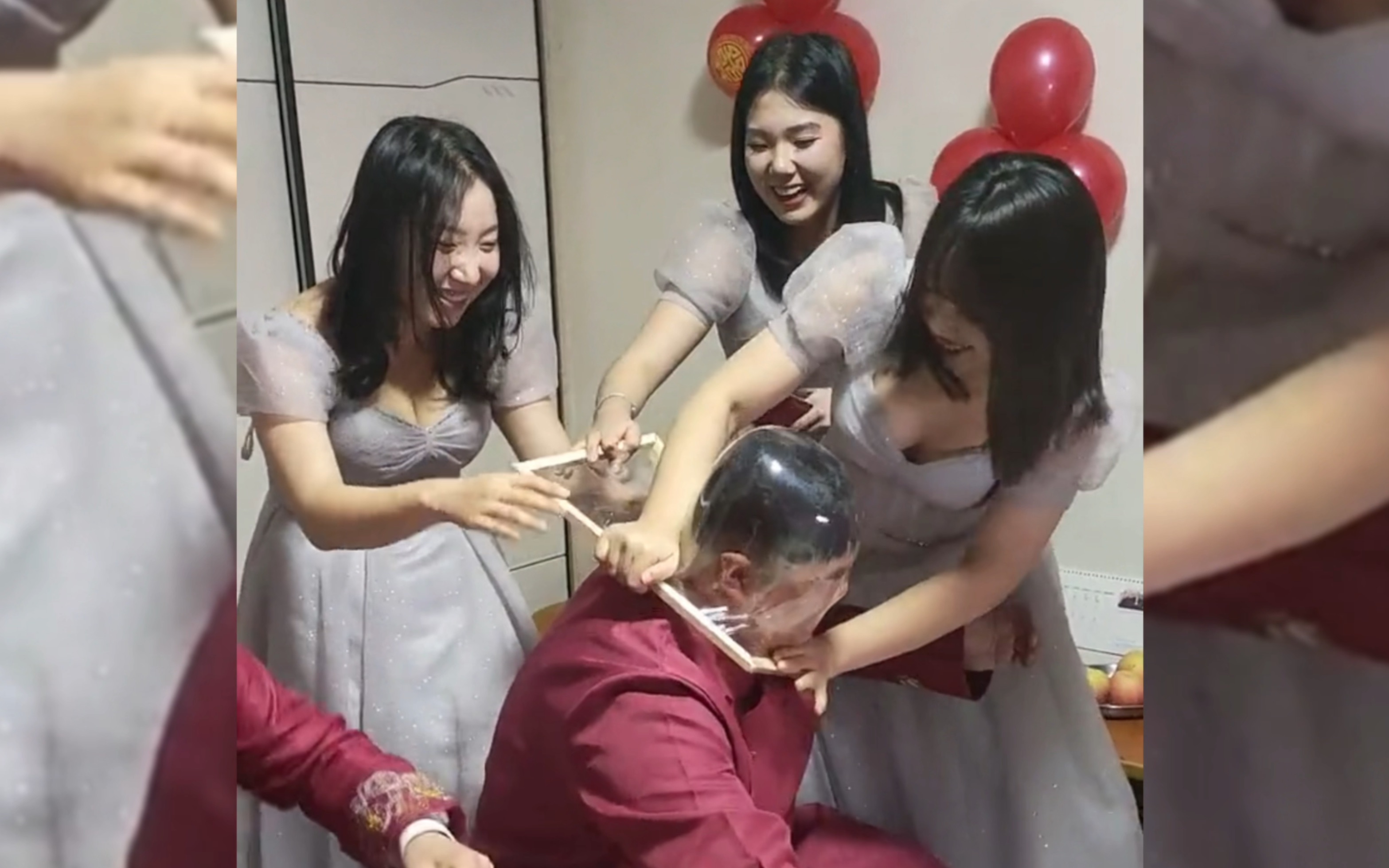 This bridesmaid is amazing too!