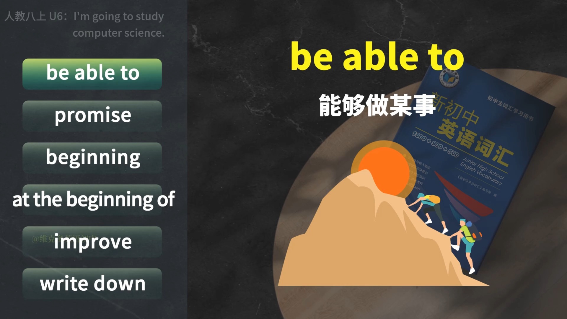 维克多英语单词领读视频 | 人教版 | 八年级上册 | 初二 | 第6单元 | Unit 6