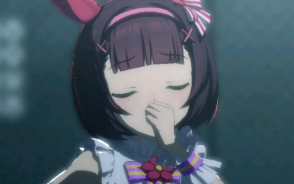[Mouth full of soybeans] Miss Nishinohana. [Mouth full of soybeans]