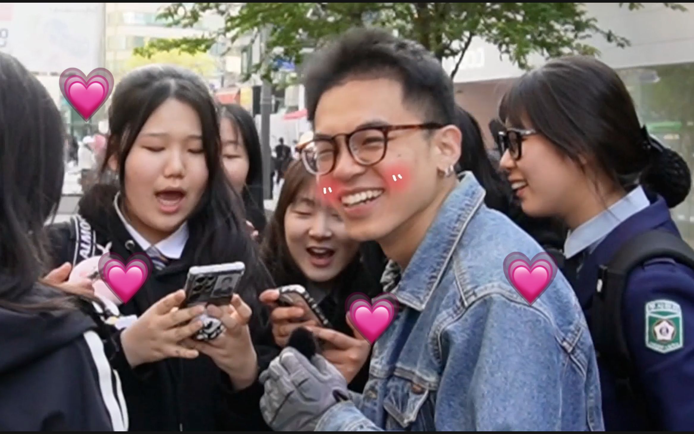 【国际街头究极尬聊2】在韩国街头采访，被女高中生当成中国爱豆？【首尔历险记3】