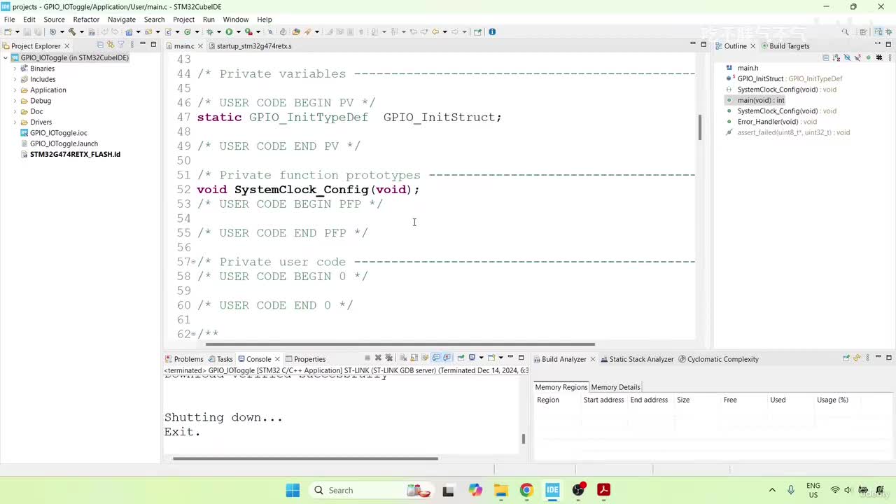 11 - Example GPIO toggle project description--