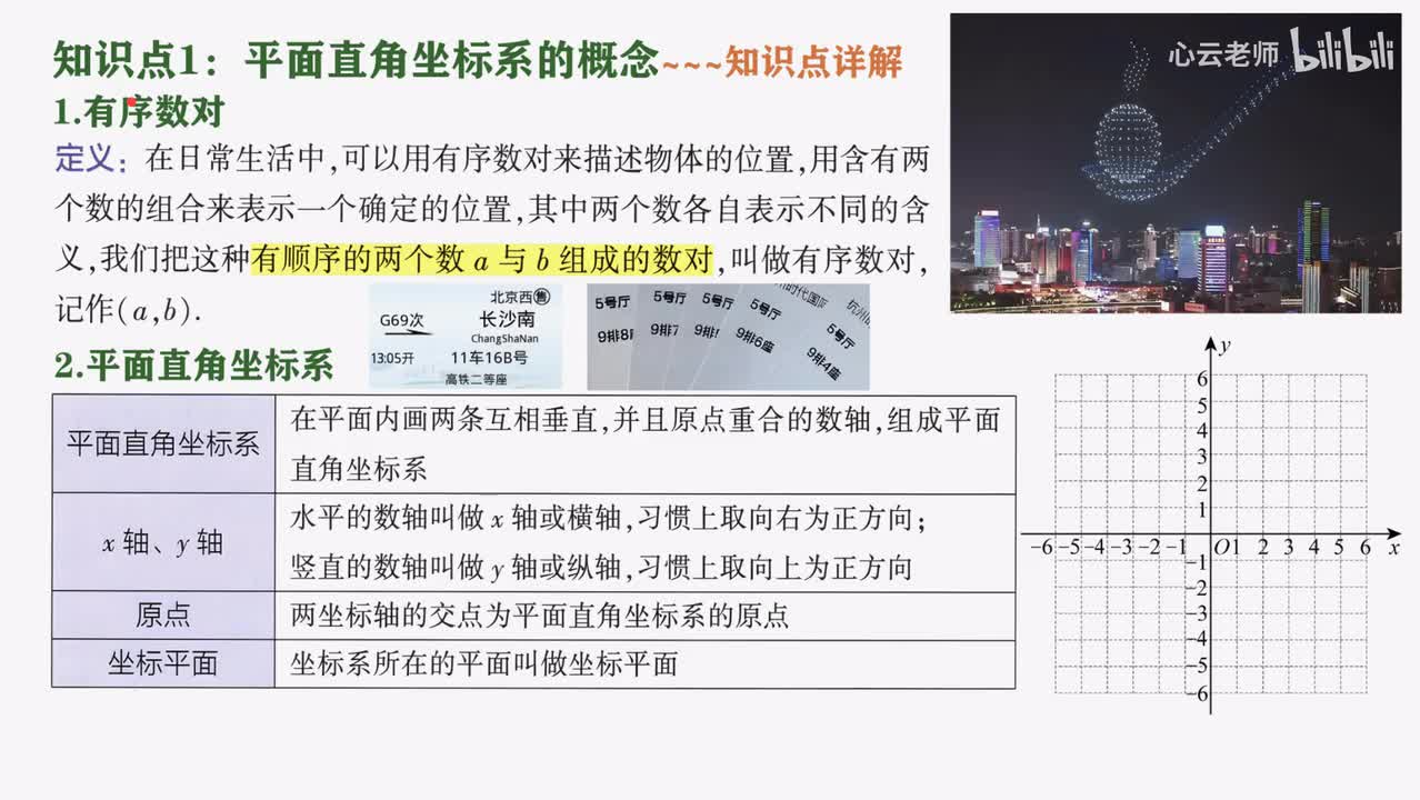 1知识点1平面直角坐标系的概念
