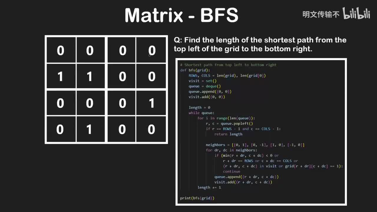 30. 矩阵的广度优先搜索_明文传输不