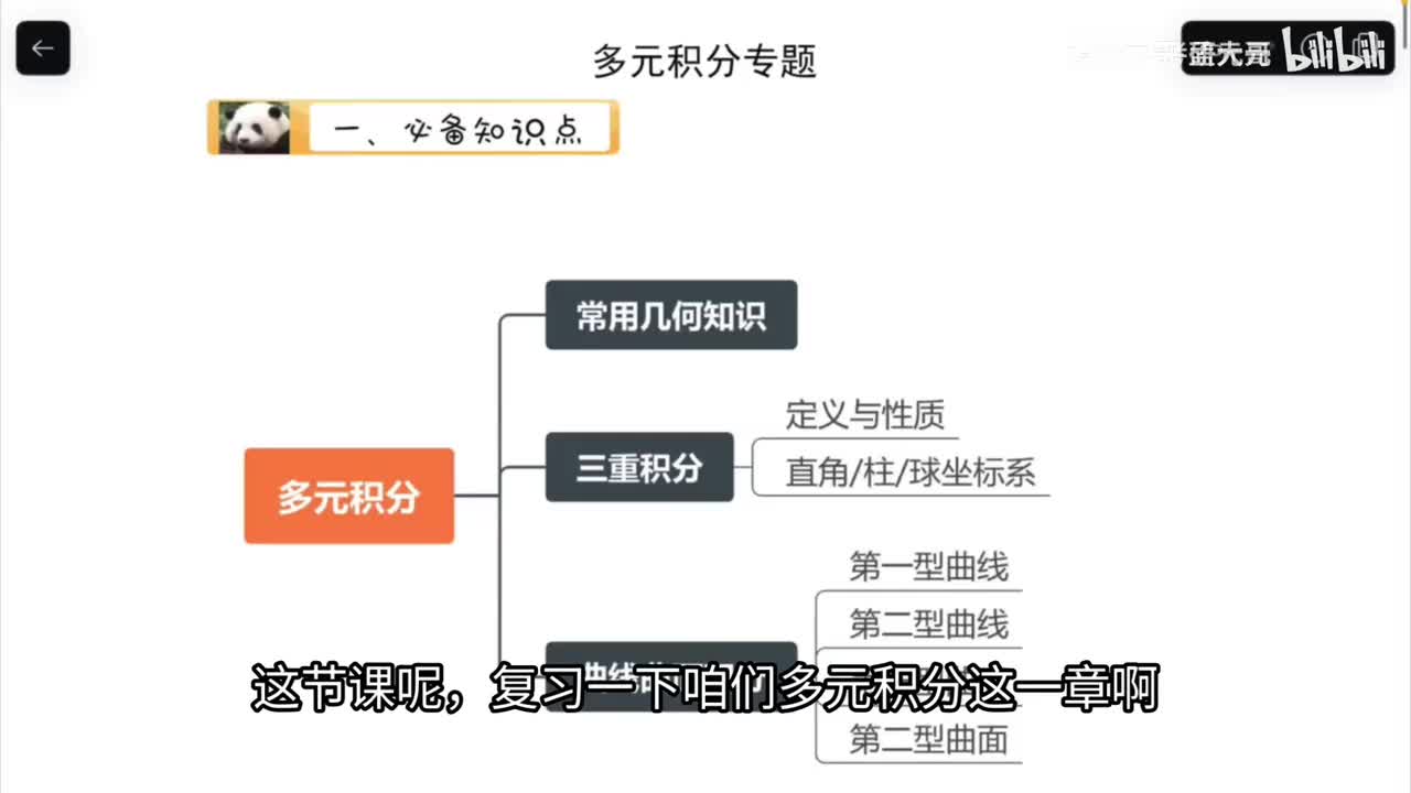 多元积分上（数一）