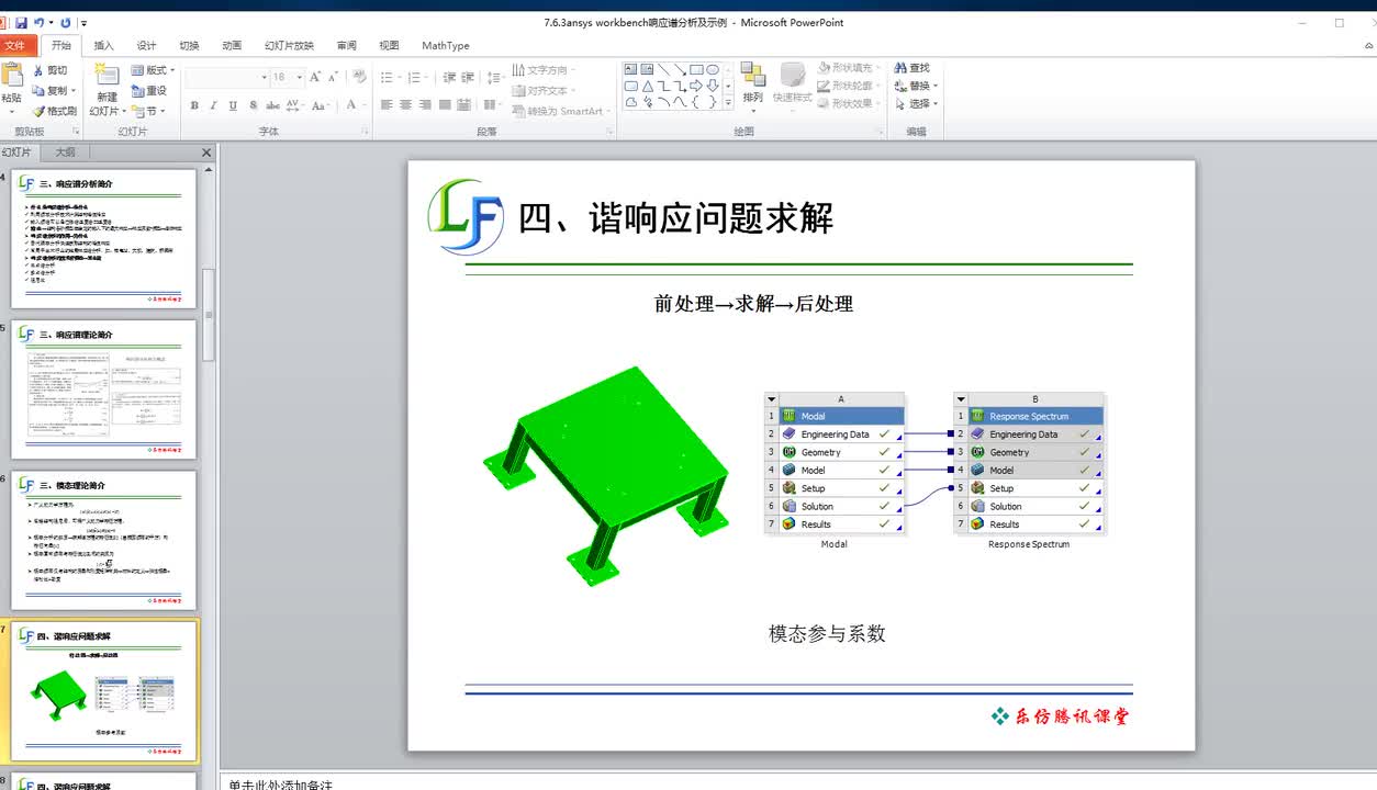 7.6.3ansys workbench响应谱分析及示例
