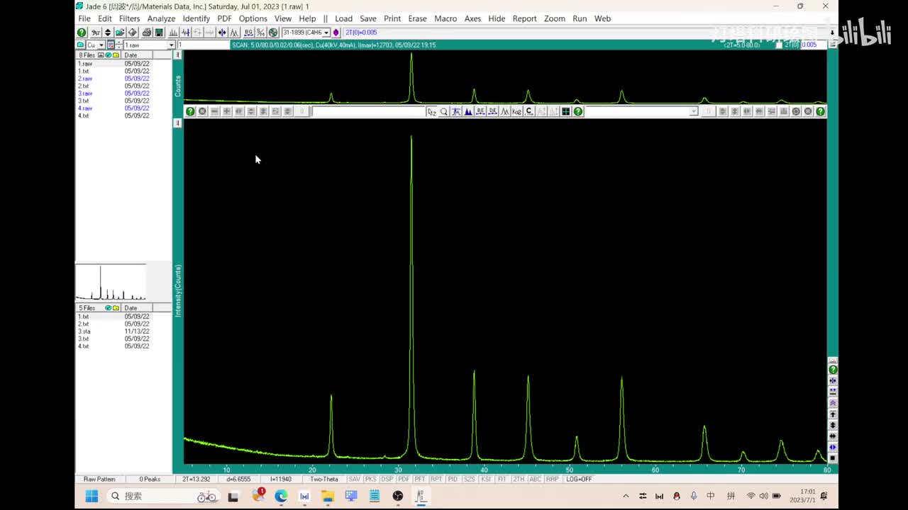 【XRD】jade鉴定有机物