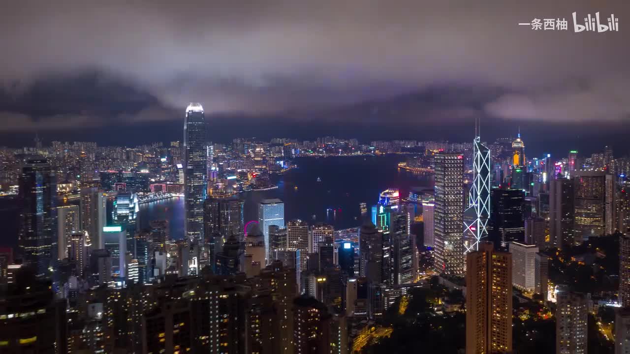 城市夜景航拍