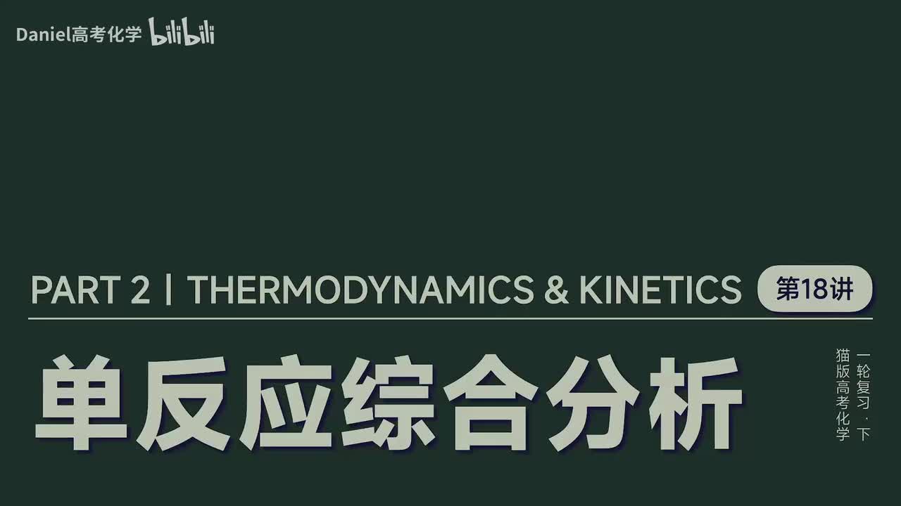 【速率平衡】19 单反应速率平衡综合分析(2)