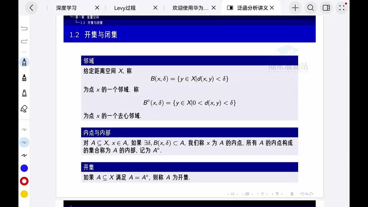 1.2 开集与闭集