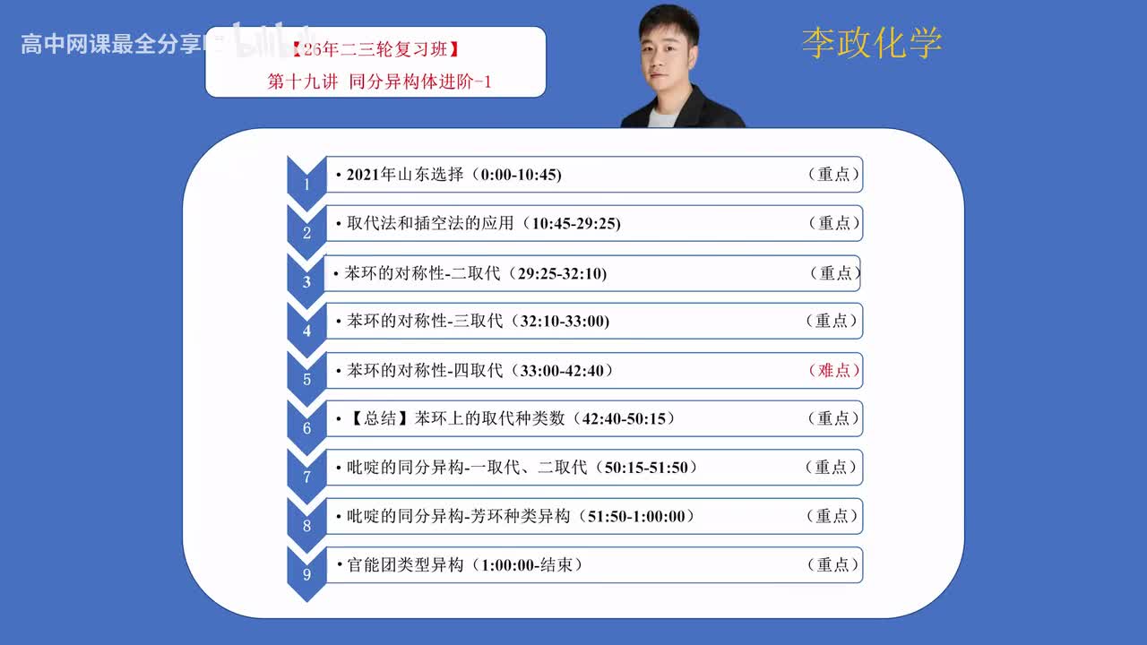 【寒假班】19.【第19讲】同分异构进阶训练-1