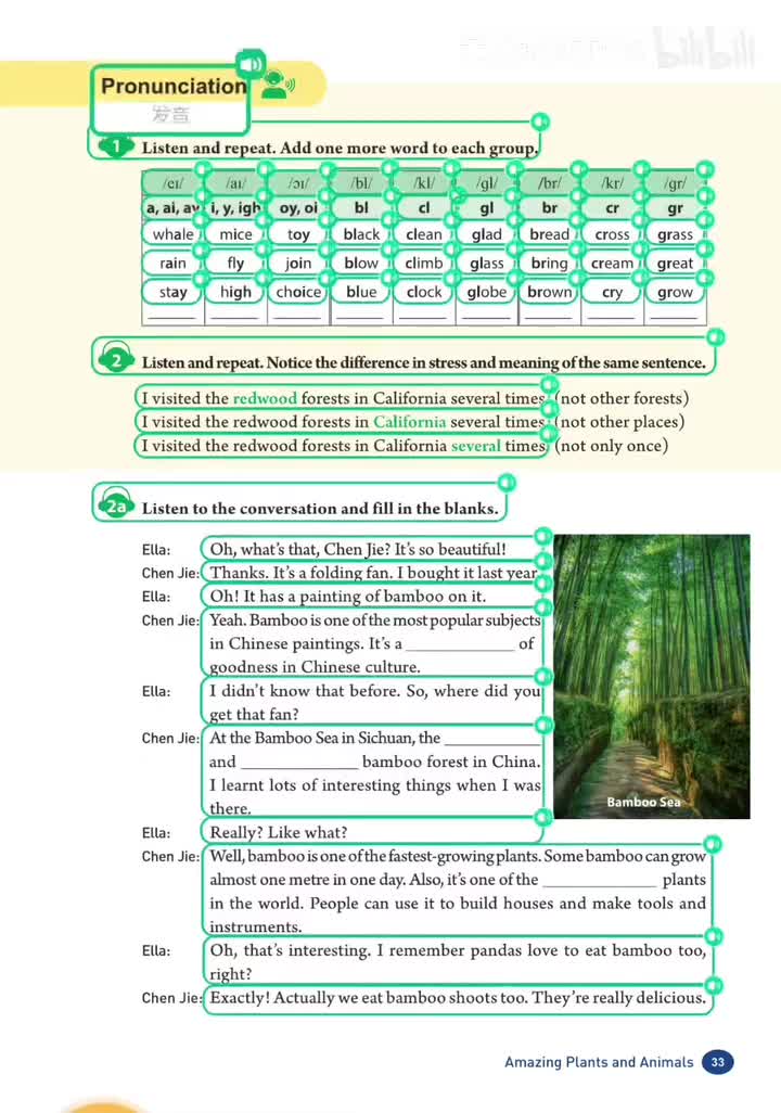 Unit 4 (p.33) 发音